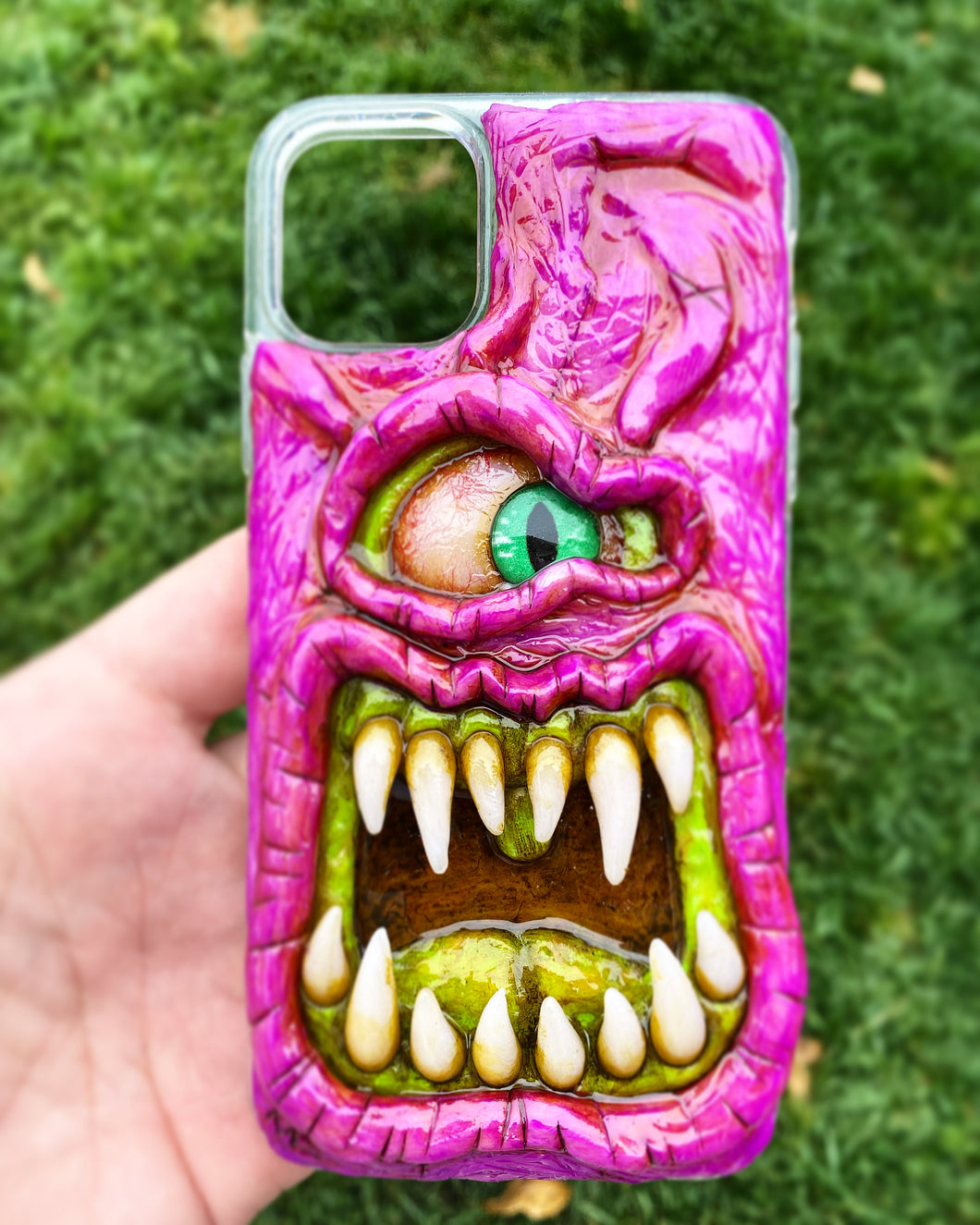 Fuchsia Monster Phone Case MoldyCreations Fuchsia Monster Phone Case MoldyCreations